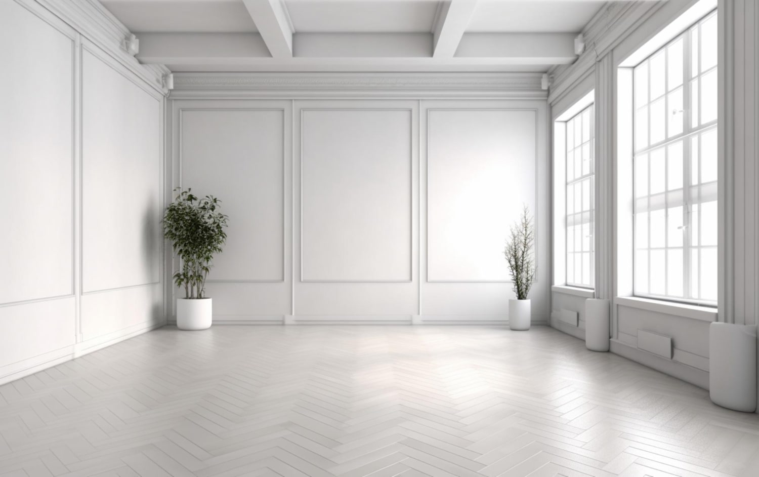 Peindre des poutres en blanc cérusé